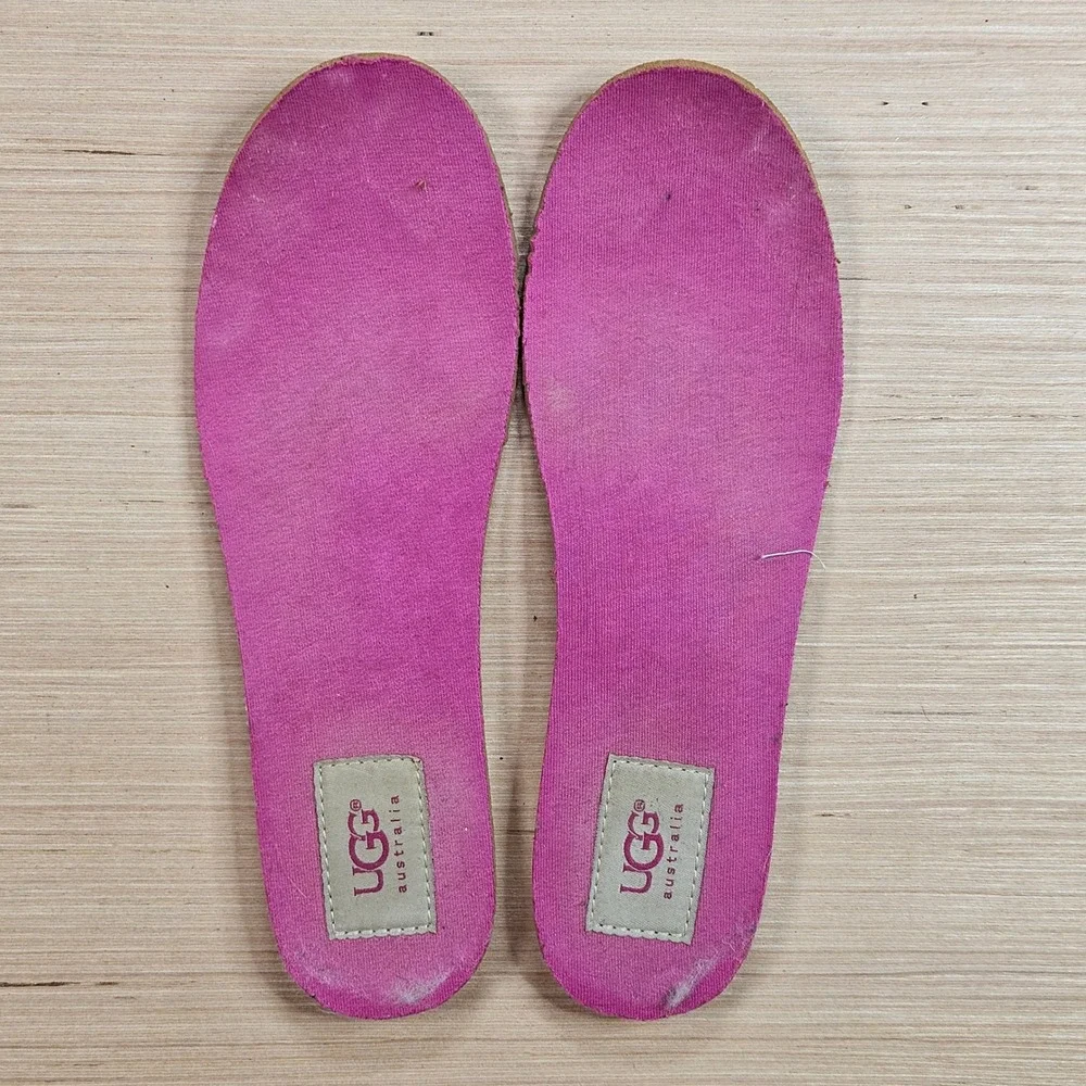 UGG Australia Floral Espadrille Flats Women 8 Pink Green Yellow Canvas Bows READ